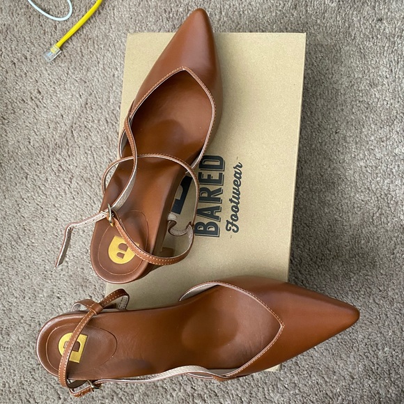 Bared Footwear Kiskadee Leather Heels in Nutshell Size EU 39 - Picture 3 of 8